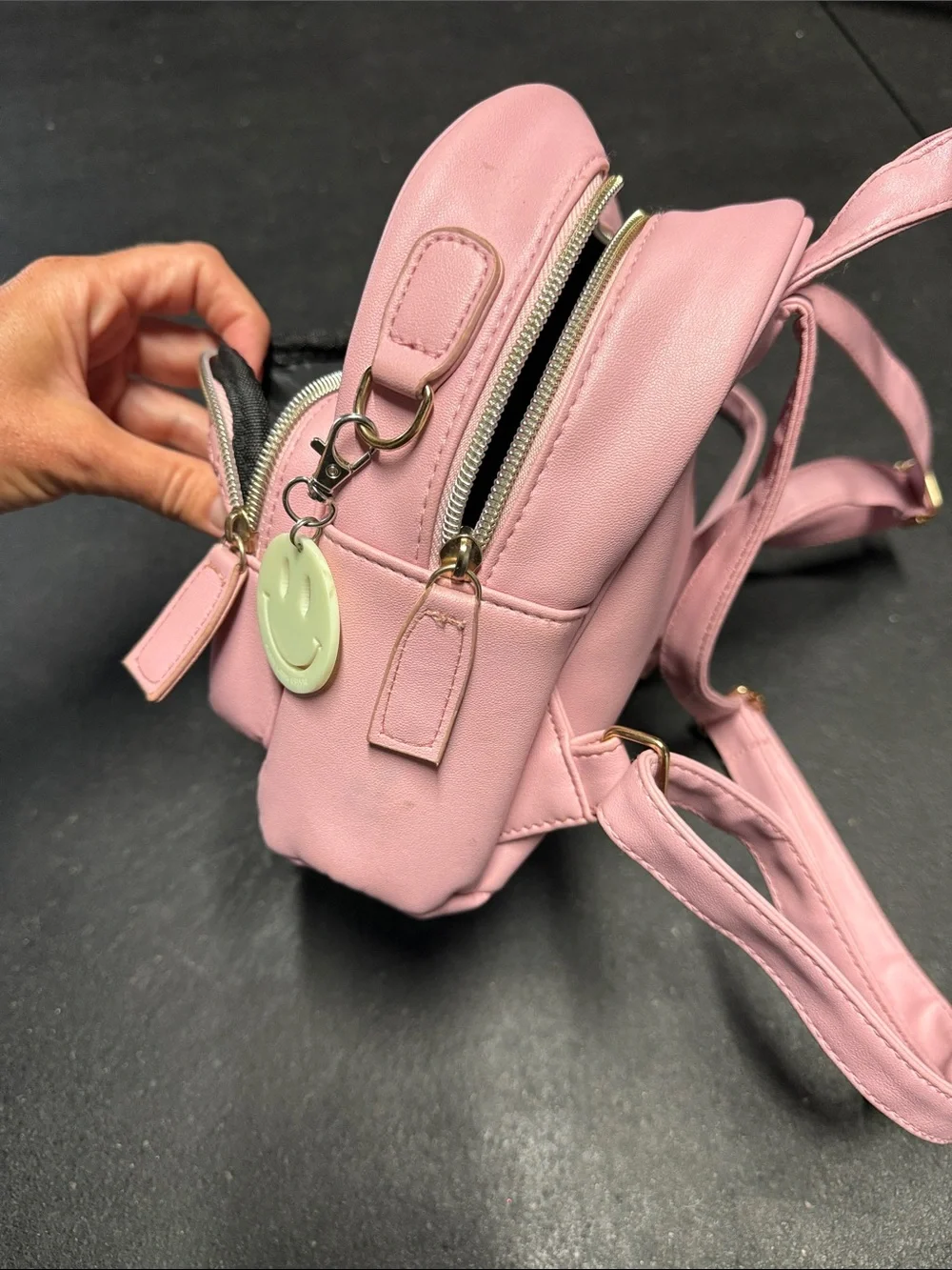 Pink mini backpack